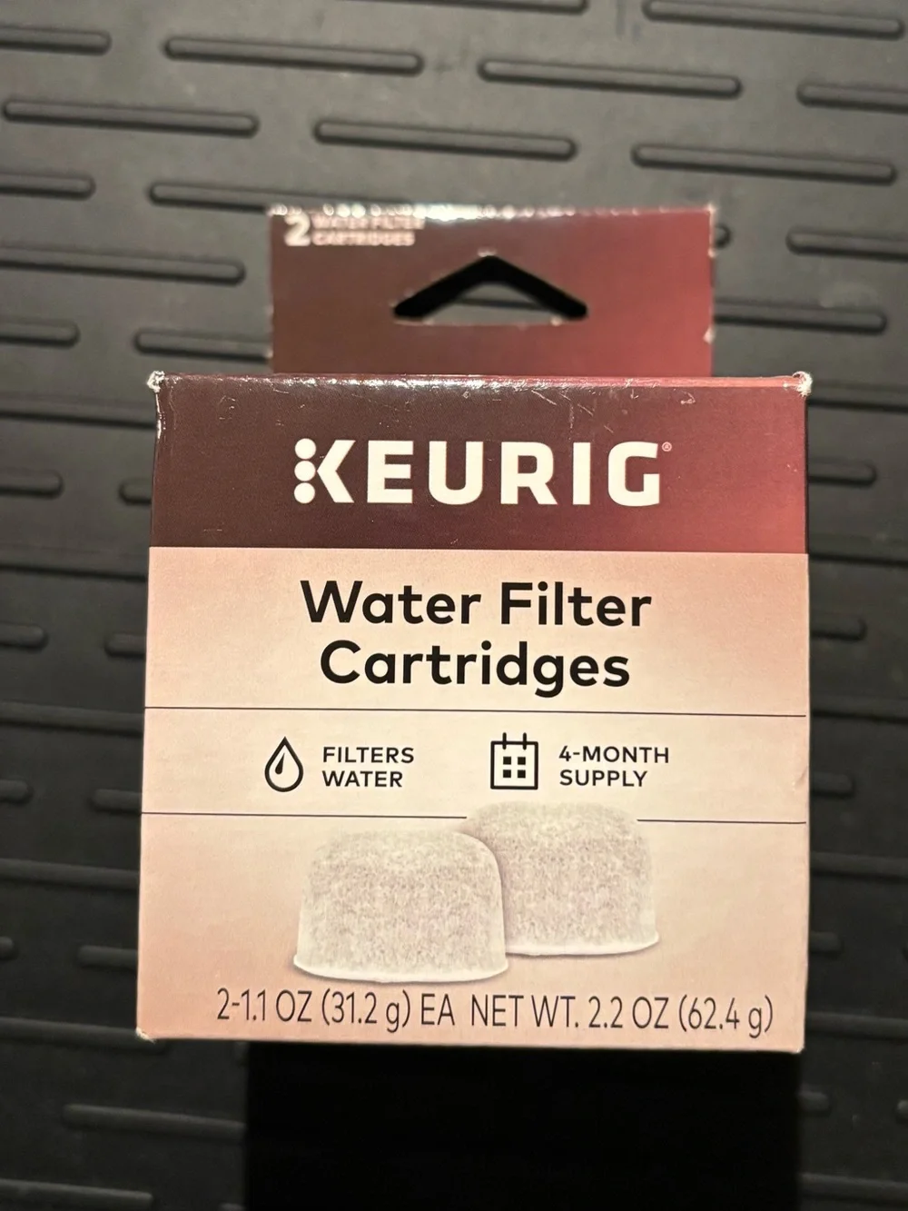 Keurig Water Filter Cartridges - Brown & Cream Packaging
